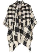 Aessai Checked Wrap Merino Scarf - Black