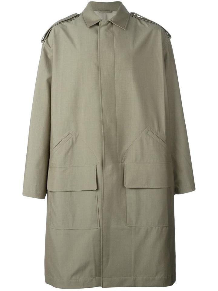 E. Tautz Car Raincoat, Men's, Size: Medium, Grey, Silk/cotton/wool