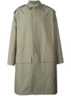 E. Tautz Car Raincoat, Men's, Size: Medium, Grey, Silk/cotton/wool