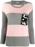 Liu Jo Fitted Striped Jumper - Grey