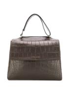 Orciani Croc-effect Tote Bag - Brown