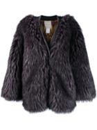 Marco De Vincenzo Faux Fur Coat - Pink