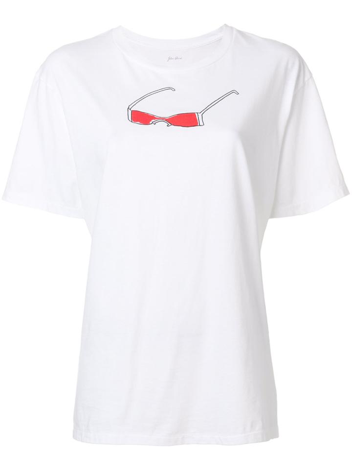 Julien David Sunglasses Print T-shirt - White