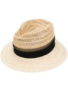 Eleventy - Trilby Hat - Women - Viscose/straw - L, Women's, Brown, Viscose/straw