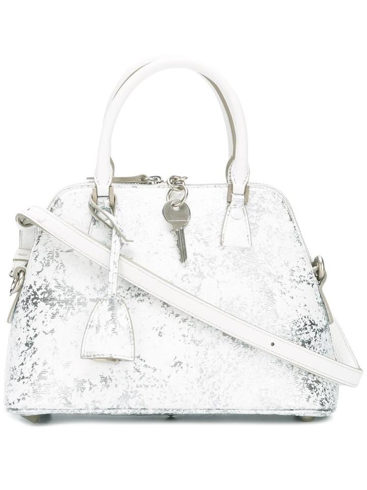 Maison Margiela 'pecked 5ac' Tote, Women's, Grey, Polyurethane/polyester/cotton/leather