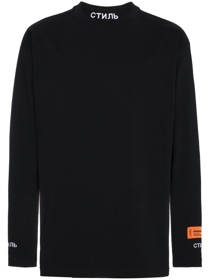 Heron Preston Ctnmb Mock Turtleneck T Shirt - Black