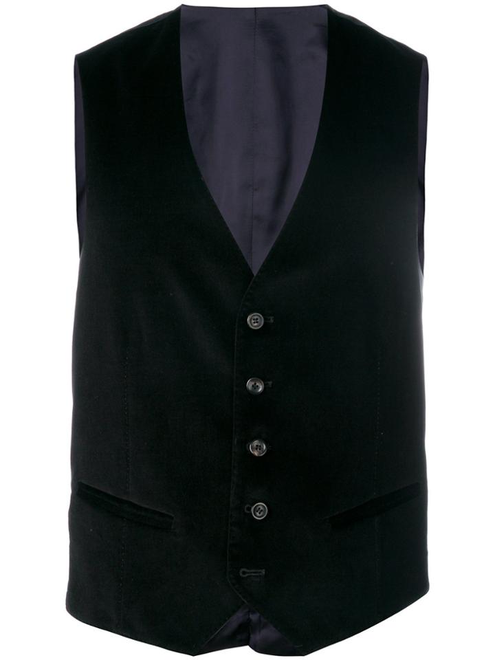 Tonello Velvet Waistcoat - Blue