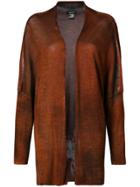 Avant Toi Open Front Midi Cardigan - Yellow & Orange