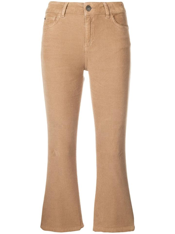Twin-set Cropped Flared Trousers - Neutrals