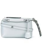 Fendi Embellished Crossbody Bag, Women's, Grey, Leather/glass