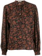 Yves Saint Laurent Pre-owned 1970's Balloon Sleeves Floral Blouse -