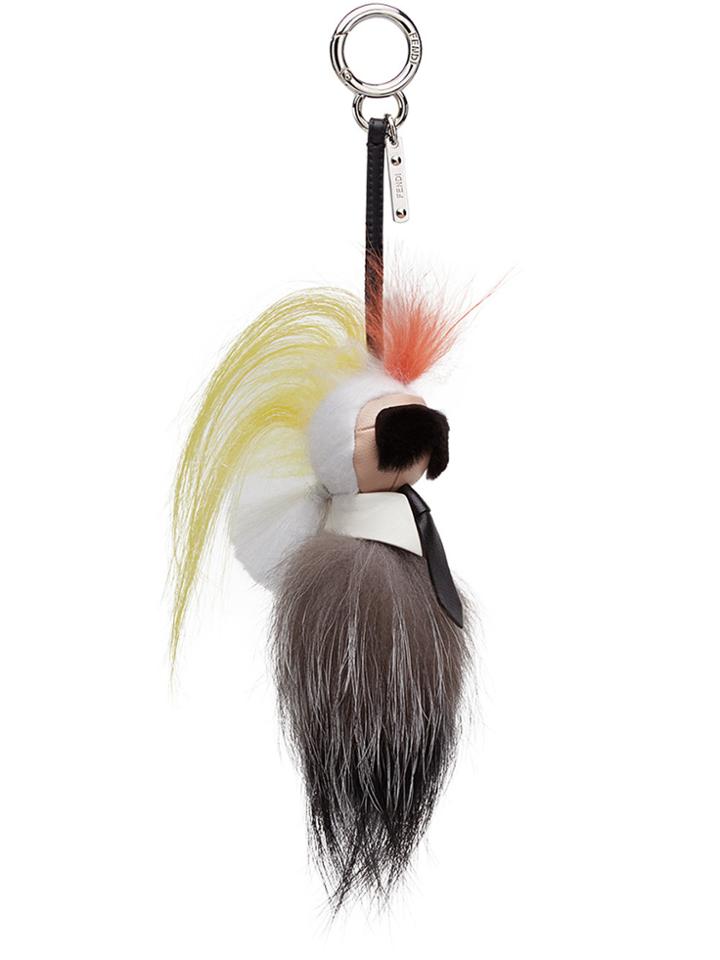 Fendi Mini Karlito Charm - Brown