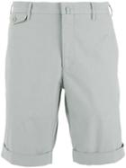 Incotex Cuffed Chino Shorts, Men's, Size: 48, Grey, Cotton/spandex/elastane
