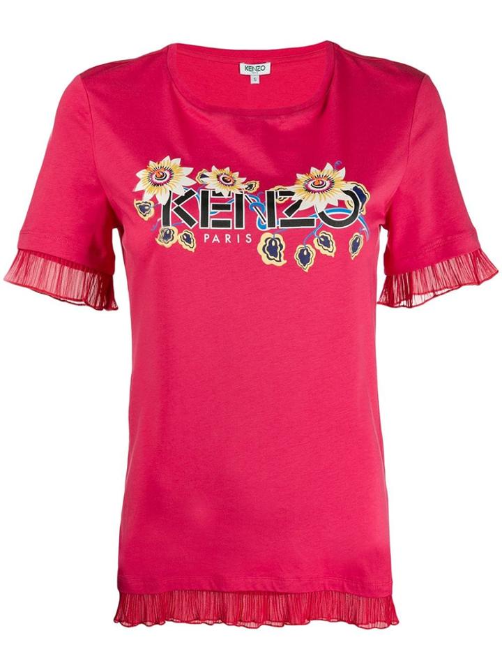 Kenzo Logo Printed T-shirt - Pink