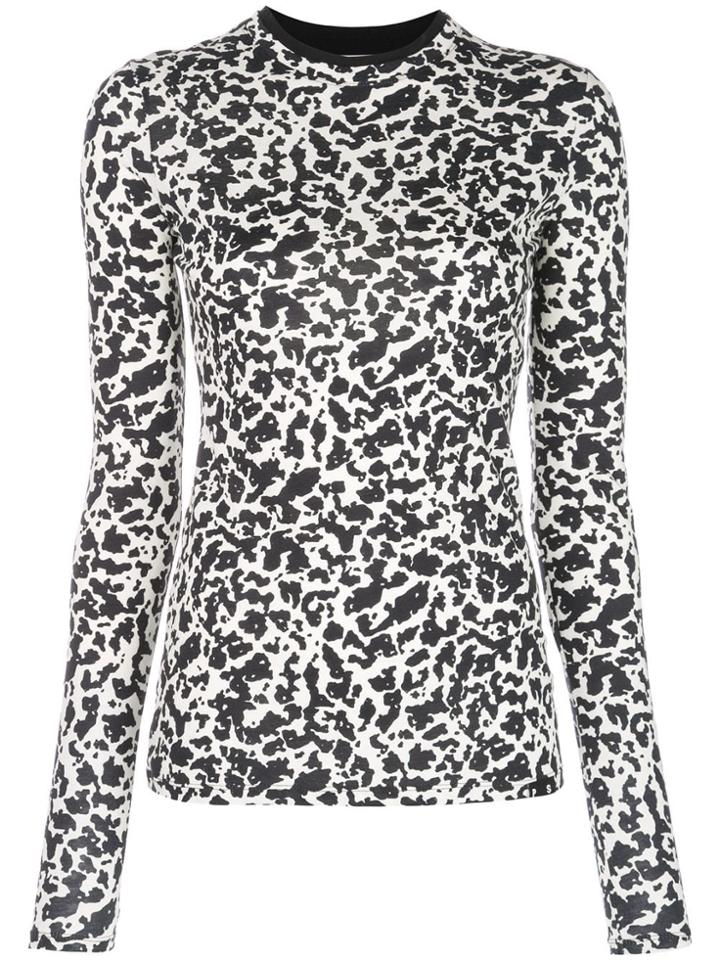 Proenza Schouler Printed Long Sleeve T-shirt - Black