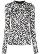 Proenza Schouler Printed Long Sleeve T-shirt - Black