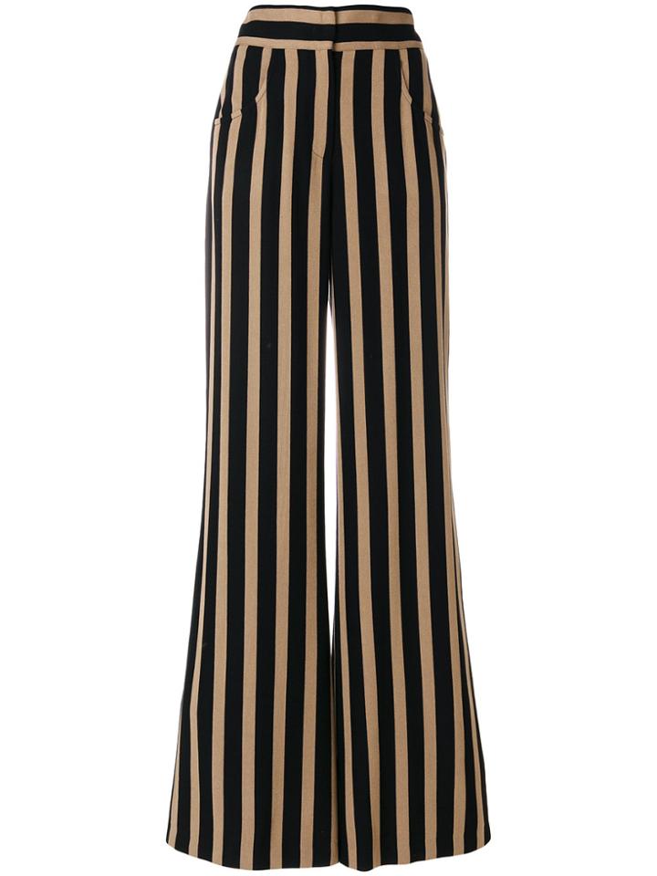 Etro Striped Flared Trousers - Black
