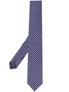 Salvatore Ferragamo Gancini Patterned Tie - Blue