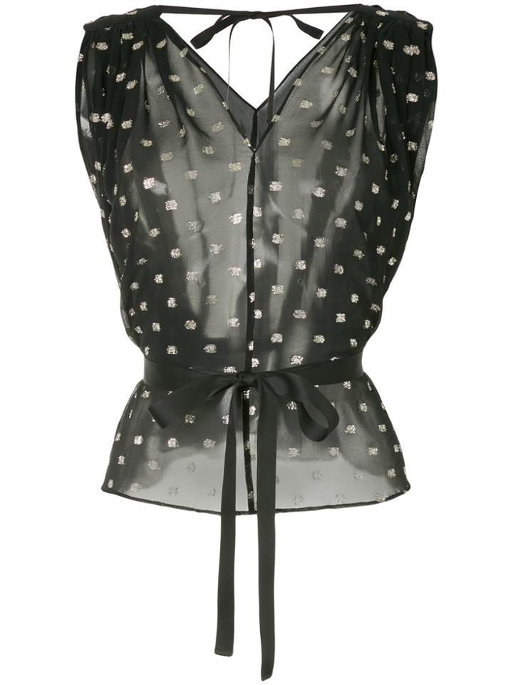 Han Ahn Soon Belted Blouse - Black