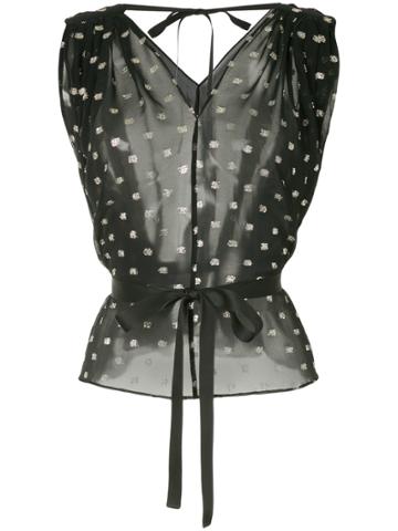 Han Ahn Soon Belted Blouse - Black