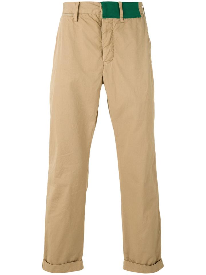 Sacai - Cuffed Trousers - Men - Cotton/cupro - 2, Brown, Cotton/cupro
