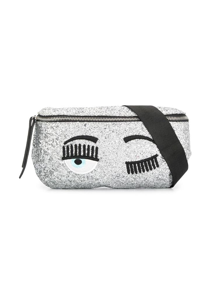 Chiara Ferragni Kids Teen Flirting Eyes Belt Bag - Silver