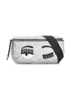 Chiara Ferragni Kids Teen Flirting Eyes Belt Bag - Silver