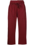 See By Chloé Drawstring Cropped Trousers - Red