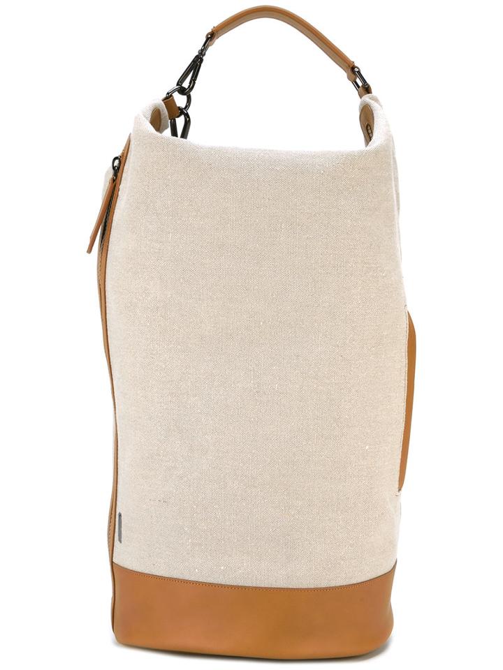 Zanellato Detachable Strap Tote, Men's, Nude/neutrals, Cotton/leather