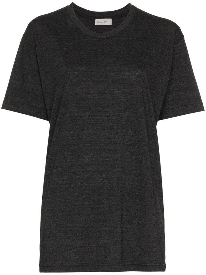 Beau Souci Short Sleeve Cotton T-shirt - Grey