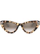 Miu Miu Eyewear Cat-eye Tinted Sunglasses - Brown