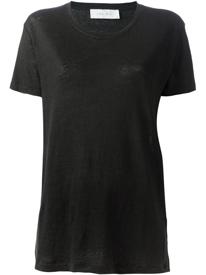 Iro Loose Fit T-shirt, Women's, Size: M, Black, Linen/flax