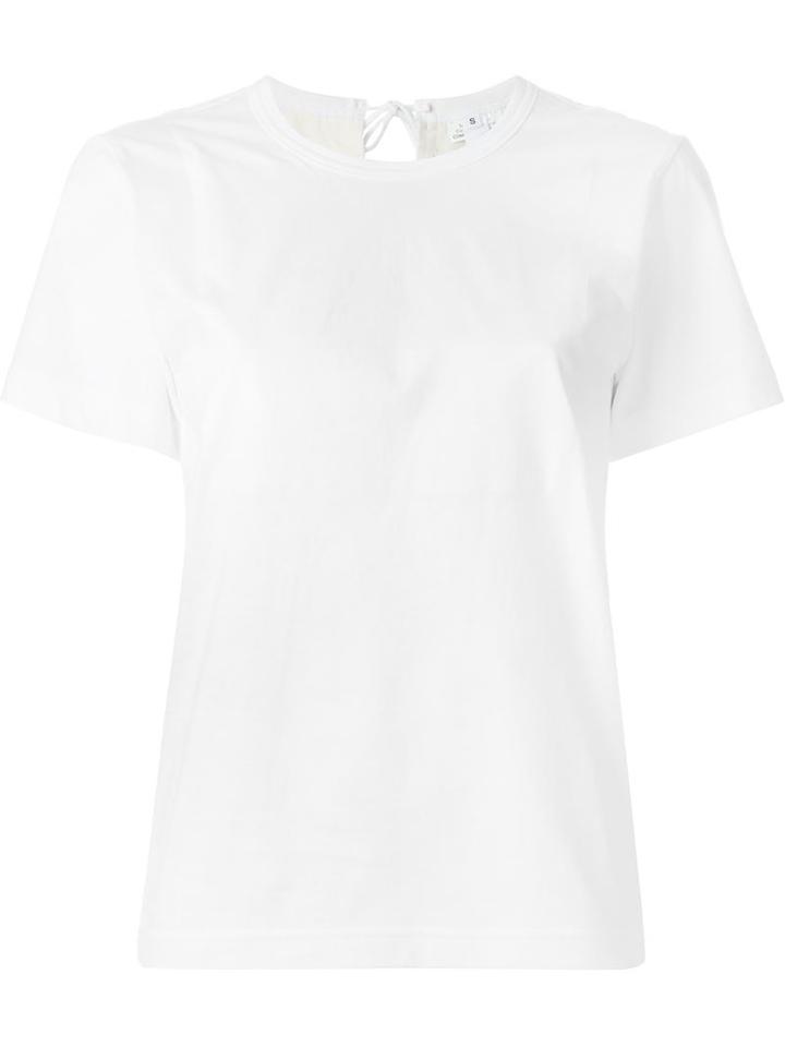 Comme Des Garçons Comme Des Garçons Tie Fastening T-shirt, Women's, Size: S, White, Cotton
