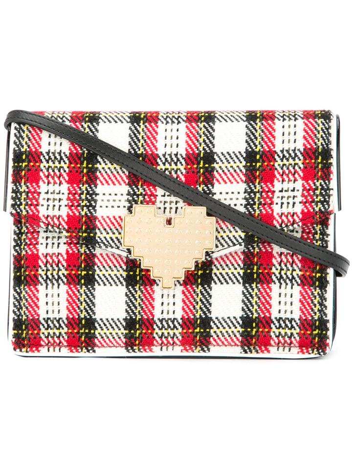 Les Petits Joueurs Tartan Heart Embellished Shoulder Bag - Multicolour