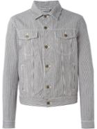 Ami Alexandre Mattiussi Striped Jacket, Men's, Size: M, Black, Cotton