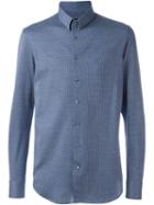 Giorgio Armani Micro Print Shirt, Men's, Size: 41, Blue, Cotton