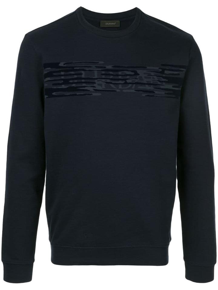 D'urban Masked Front Logo Sweatshirt - Blue
