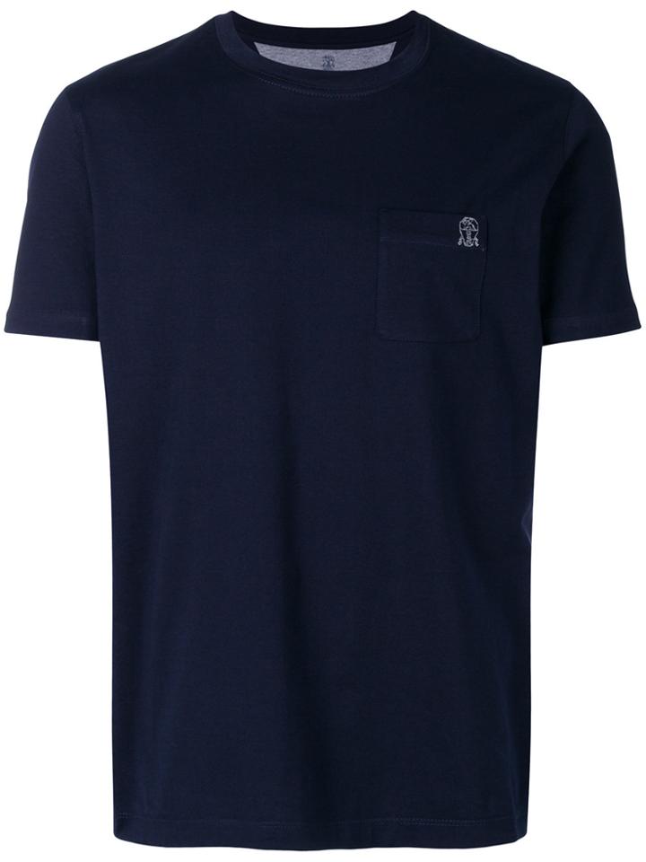 Brunello Cucinelli Chest Pocket T-shirt - Blue