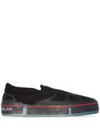 Marcelo Burlon County Of Milan Cross Print Slip-on Sneakers - Black