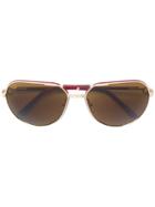 Cartier Rectangular Aviator Sunglasses - Metallic