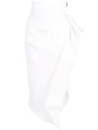 Maticevski Draped Asymmetric Skirt - White