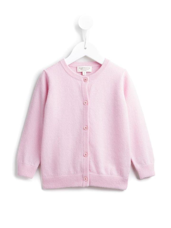 Cashmirino Round Neck Cardigan, Toddler Girl's, Size: 4 Yrs, Pink/purple