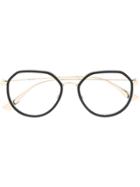 Dior Eyewear Geometric Contrast Frame Glasses - Black