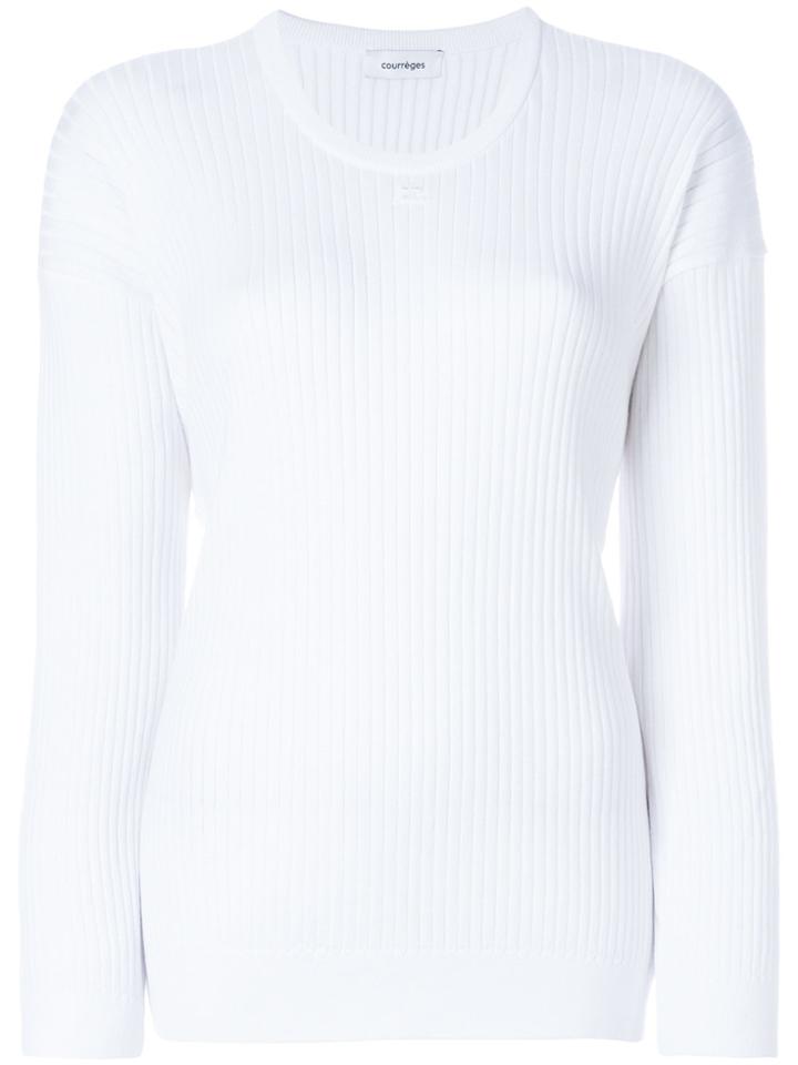 Courrèges Ribbed Sweater - White