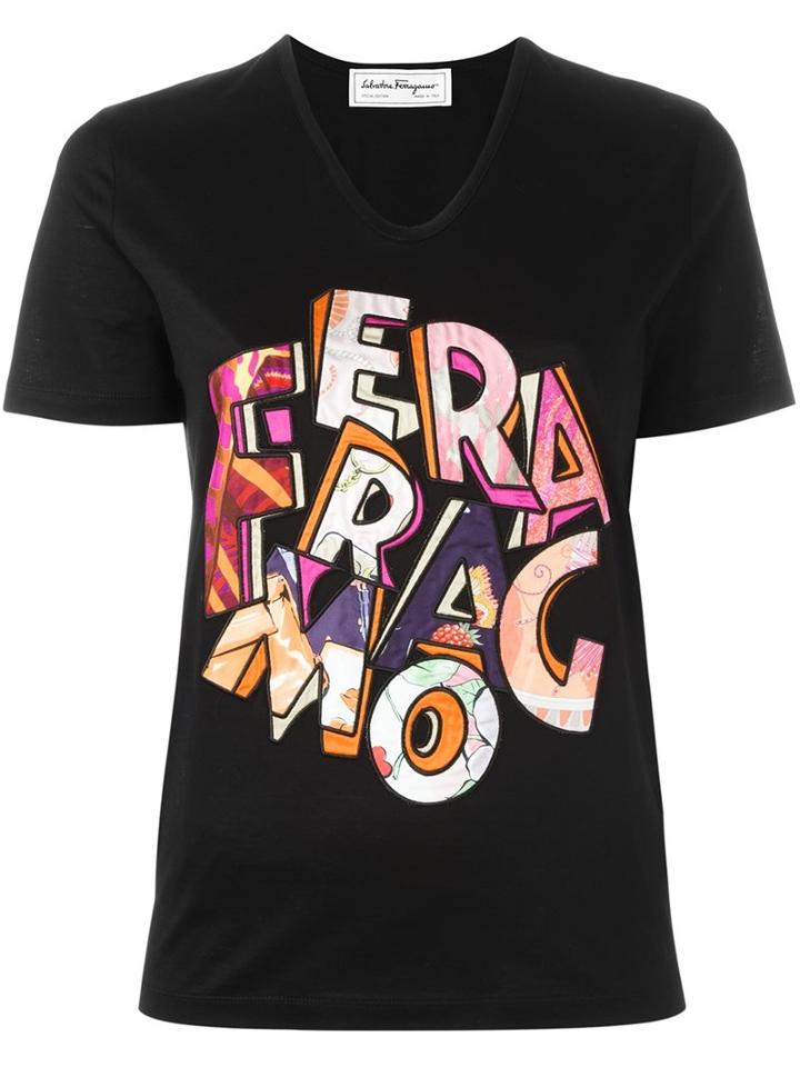 Salvatore Ferragamo Logo Print T-shirt