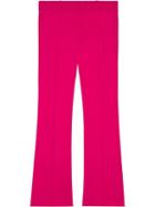 Gucci Viscose Ankle Length Bootcut Trousers - Pink
