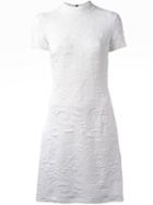 Versace Jeans Embroidery Detail Dress, Women's, Size: 40, White, Polyester/spandex/elastane/viscose