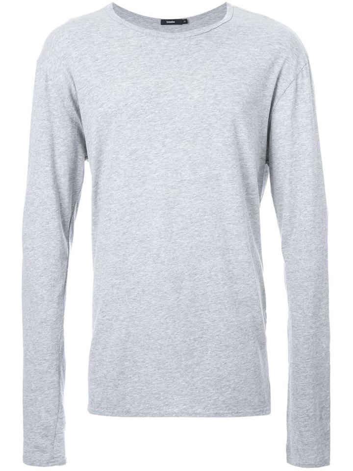 Bassike Long Sleeve T-shirt, Men's, Size: Small, Grey, Organic Cotton