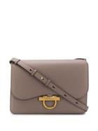 Salvatore Ferragamo Gancini Flap Shoulder Bag - Grey