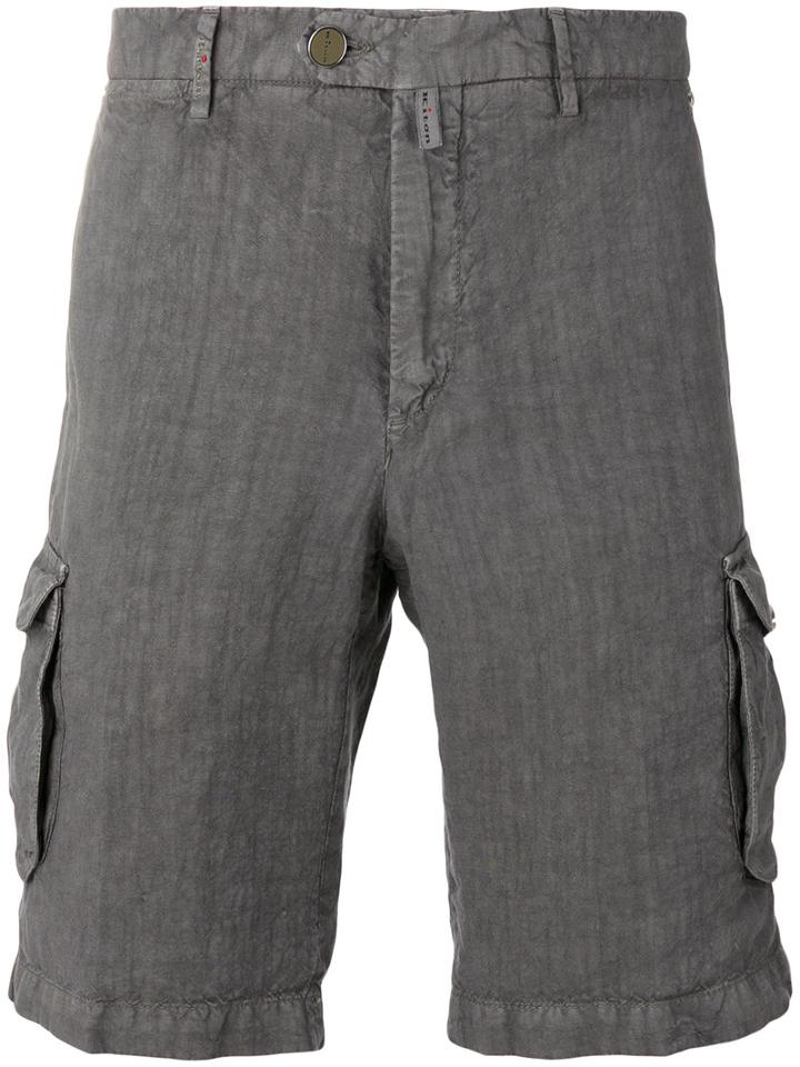 Kiton - Cargo Shorts - Men - Linen/flax - 31, Grey, Linen/flax